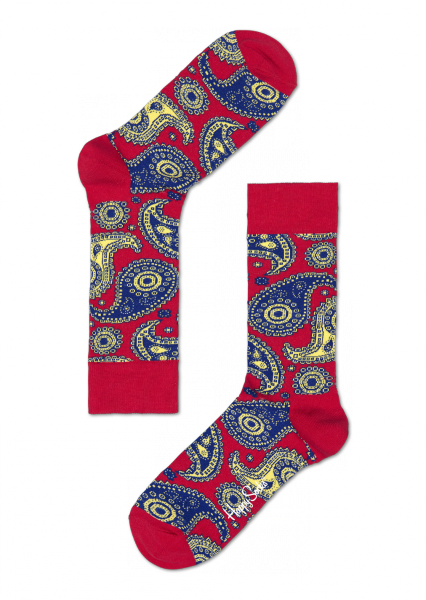 Paisley Sock - Red