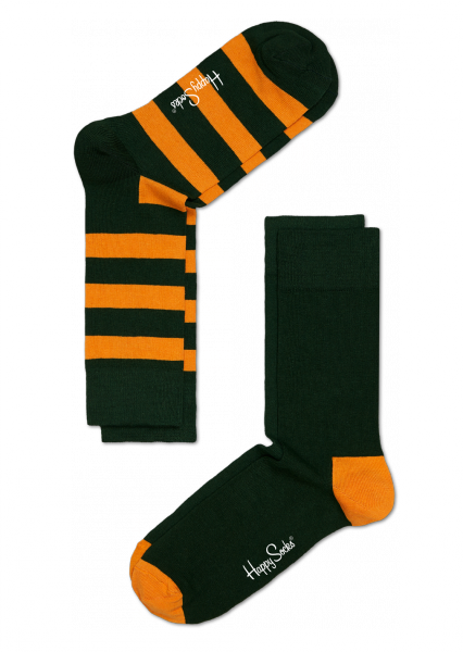 Stripe 2-Pack - Green/Orange