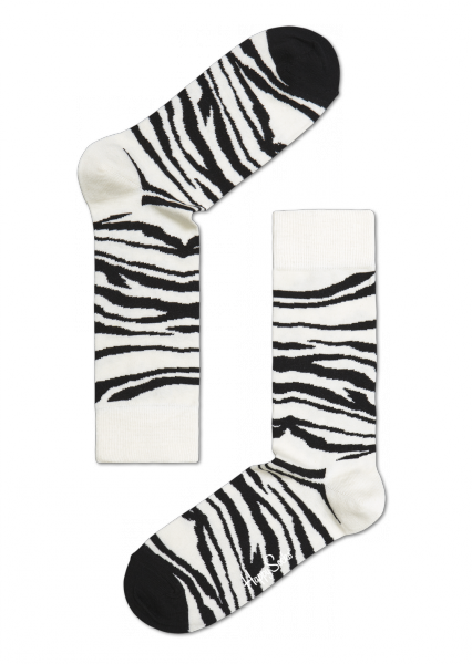 Zebra Sock - White