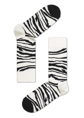 Zebra Sock - White