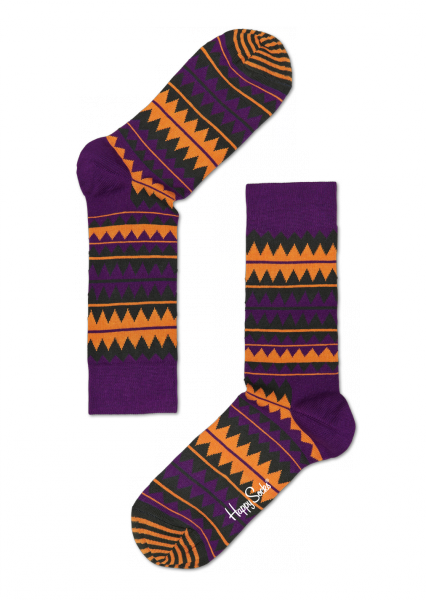 Zig Zag Sock - Purple