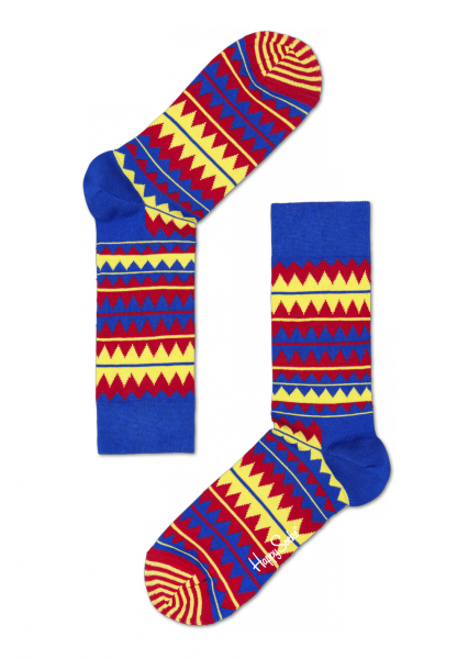 Zig Zag Sock - Blue